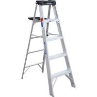 Step Ladder with Pail Shelf, 5', Aluminum, 300 lbs. Capacity, Type 1A VD559 | Nia-Chem Ltd.