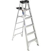 Step Ladder with Pail Shelf, 6', Aluminum, 300 lbs. Capacity, Type 1A VD560 | Nia-Chem Ltd.