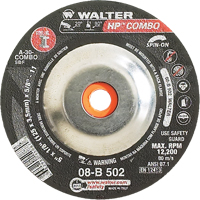 HP Combo Spin-On Combination Wheel, 5" x 1/8", 5/8"-11 Arbor, Type 27S Nia-Chem Ltd.