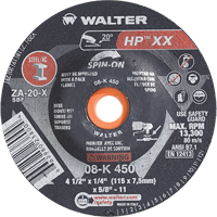 Meule &agrave; moyeu d&eacute;port&eacute; Double-X, 4-1/2" x 1/4", Arbre 5/8"-11, Type 27S Nia-Chem Ltd.