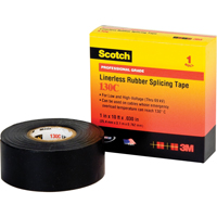 Scotch<sup>®</sup> Linerless Rubber Splicing Tape 130C, 25.4 mm (1") x 9.14 m (30'), Black XC323 | Nia-Chem Ltd.