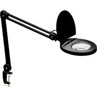 Lampe loupe ajustable, Dioptrie 3, Ampoule DEL, Bras de 47", Pinces serre-joints, Noir Nia-Chem Ltd.