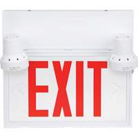 Exit Sign with Security Lights, LED, Battery Operated/Hardwired, 12-1/10" L x 11" W, English XI789 | Nia-Chem Ltd.