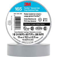 Temflex™ General Use Vinyl Electrical Tape 165, 19 mm (3/4") x 18 M (60'), Grey, 6 mils XI864 | Nia-Chem Ltd.