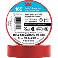Temflex™ General Use Vinyl Electrical Tape 165, 19 mm (3/4") x 18 M (60'), Red, 6 mils XI867 | Nia-Chem Ltd.