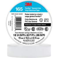Temflex™ General Use Vinyl Electrical Tape 165, 19 mm (3/4") x 18 M (60'), White, 6 mils XI868 | Nia-Chem Ltd.