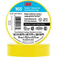 Temflex™ General Use Vinyl Electrical Tape 165, 19 mm (3/4") x 18 M (60'), Yellow, 6 mils XI869 | Nia-Chem Ltd.