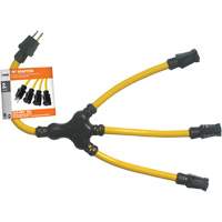 "W" Adapter, STW, 12/3 AWG, 15 A, 3 Outlet(s), 2' XJ240 | Nia-Chem Ltd.