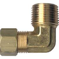 90° Pipe Elbow Fitting, Tube x Male Pipe, Brass, 1/4" x 1/2" NIW399 | Nia-Chem Ltd.
