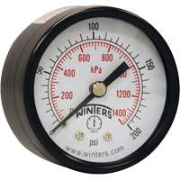 Manomètre économique,  2", 0 - 200 psi, Fixation arrière, Analogique YB871 | Nia-Chem Ltd.