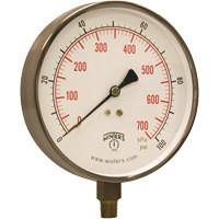 Contractor Pressure Gauge, 4-1/2" , 0 - 100 psi, Bottom Mount, Analogue YB900 | Nia-Chem Ltd.